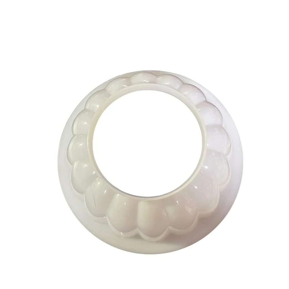 Vintage Tupperware Jel-Ring Jello‎ Mold Set with 4 Decorative Inserts White